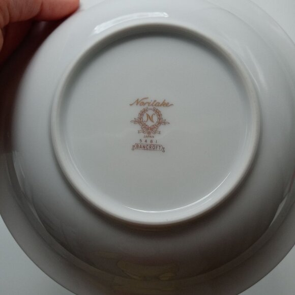 Noritake Bancroft Gold Trimmed Floral Basket Bowl 5481 Vintage - Picture 15 of 15